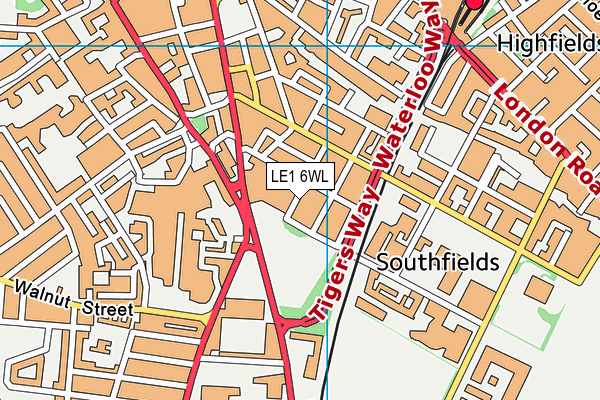 LE1 6WL map - OS VectorMap District (Ordnance Survey)