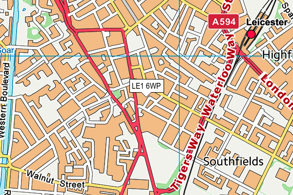 LE1 6WP map - OS VectorMap District (Ordnance Survey)