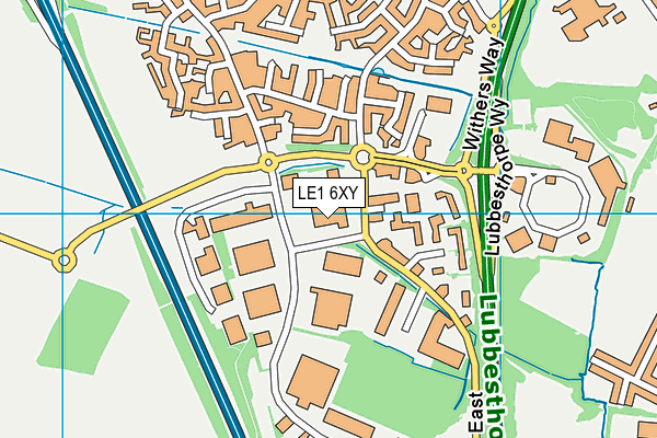 LE1 6XY map - OS VectorMap District (Ordnance Survey)