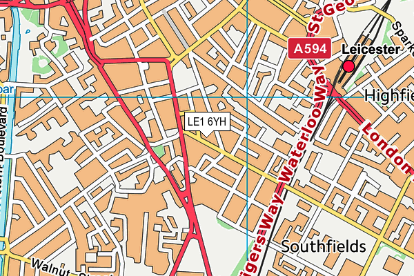 LE1 6YH map - OS VectorMap District (Ordnance Survey)