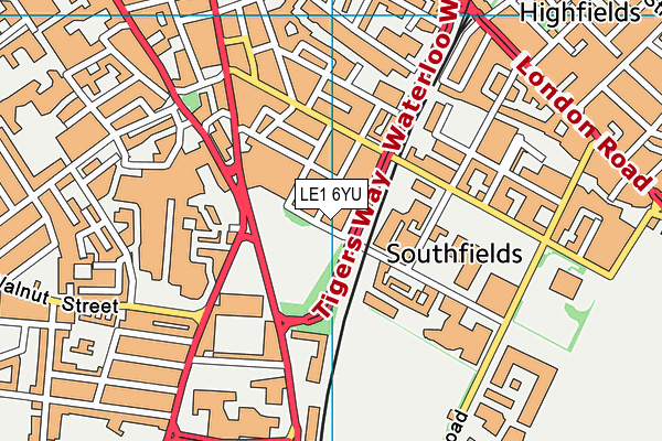 LE1 6YU map - OS VectorMap District (Ordnance Survey)