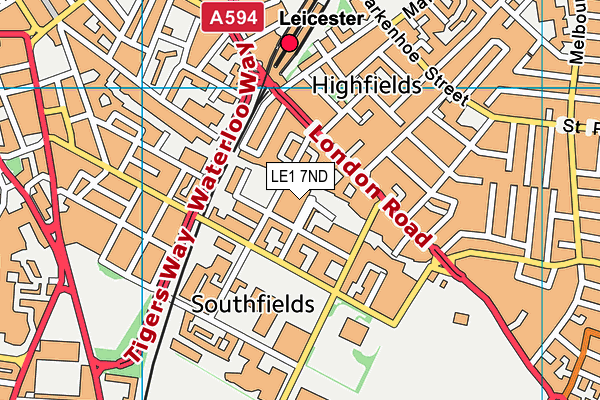 LE1 7ND map - OS VectorMap District (Ordnance Survey)