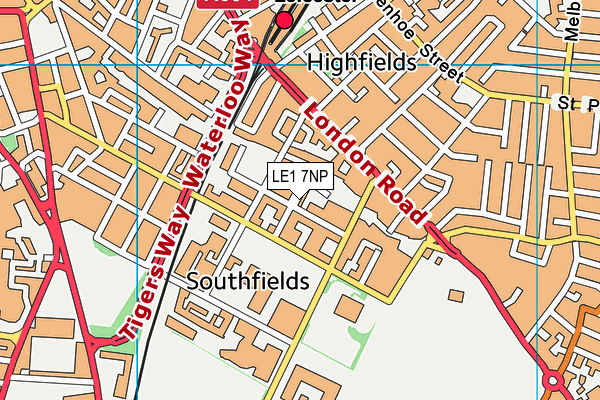 LE1 7NP map - OS VectorMap District (Ordnance Survey)