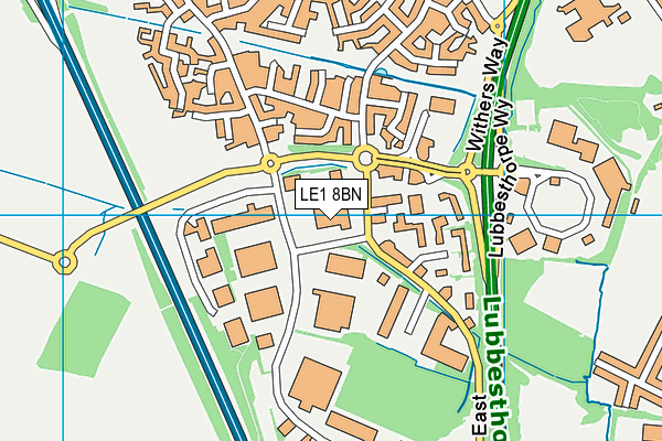 LE1 8BN map - OS VectorMap District (Ordnance Survey)