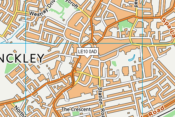 LE10 0AD map - OS VectorMap District (Ordnance Survey)