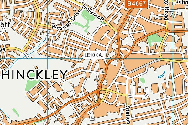 LE10 0AJ map - OS VectorMap District (Ordnance Survey)