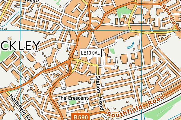 LE10 0AL map - OS VectorMap District (Ordnance Survey)