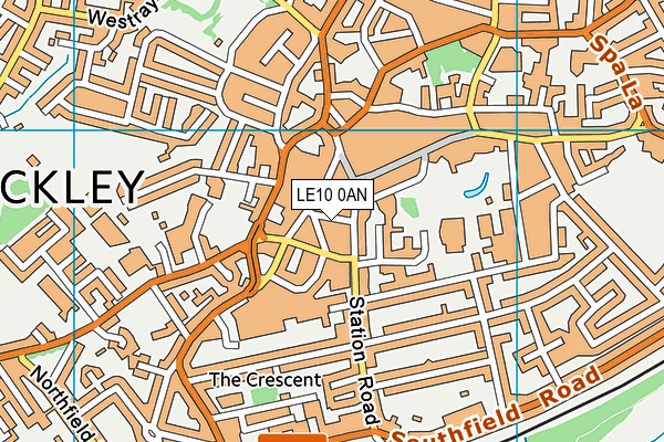 LE10 0AN map - OS VectorMap District (Ordnance Survey)