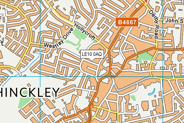 LE10 0AQ map - OS VectorMap District (Ordnance Survey)