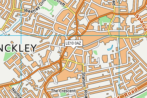 LE10 0AZ map - OS VectorMap District (Ordnance Survey)
