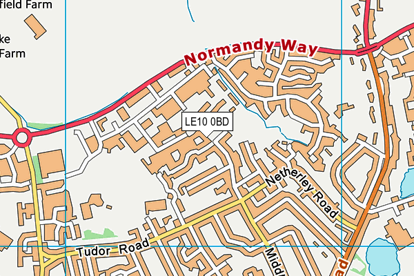 LE10 0BD map - OS VectorMap District (Ordnance Survey)