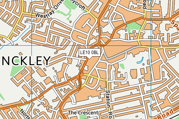 LE10 0BL map - OS VectorMap District (Ordnance Survey)