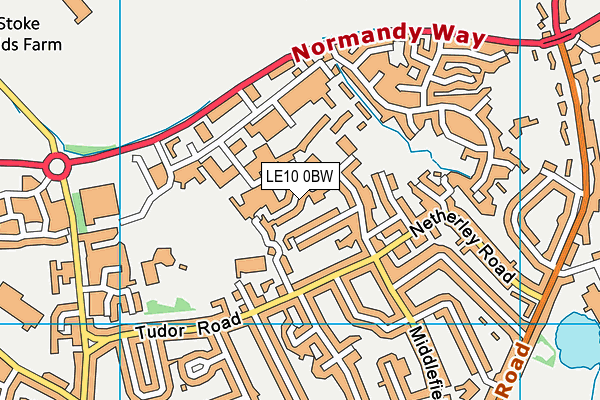 LE10 0BW map - OS VectorMap District (Ordnance Survey)