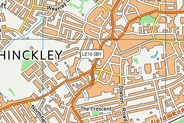 LE10 0BY map - OS VectorMap District (Ordnance Survey)