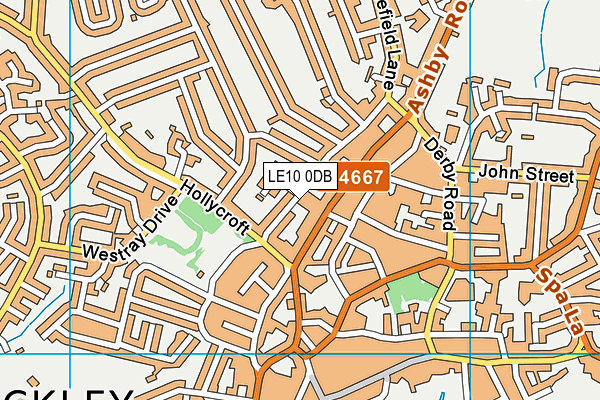 LE10 0DB map - OS VectorMap District (Ordnance Survey)