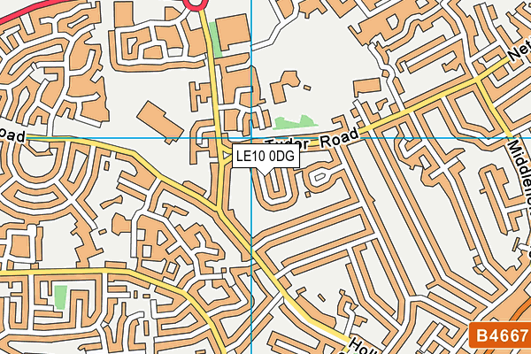 LE10 0DG map - OS VectorMap District (Ordnance Survey)