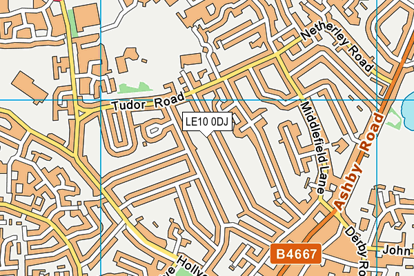 LE10 0DJ map - OS VectorMap District (Ordnance Survey)