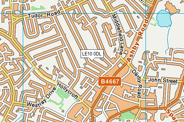 LE10 0DL map - OS VectorMap District (Ordnance Survey)