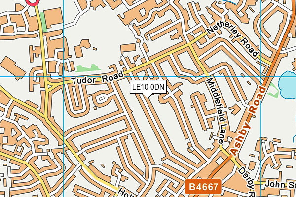 LE10 0DN map - OS VectorMap District (Ordnance Survey)