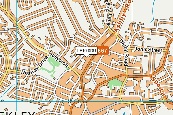 LE10 0DU map - OS VectorMap District (Ordnance Survey)