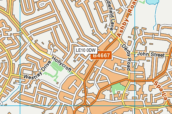 LE10 0DW map - OS VectorMap District (Ordnance Survey)