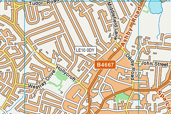 LE10 0DY map - OS VectorMap District (Ordnance Survey)