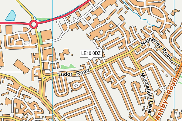 Hinckley Club For Young People map (LE10 0DZ) - OS VectorMap District (Ordnance Survey)