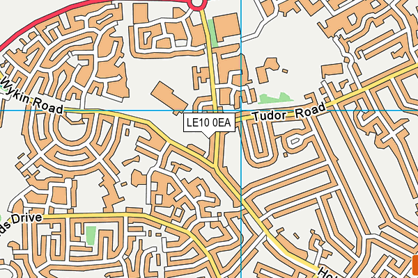 LE10 0EA map - OS VectorMap District (Ordnance Survey)