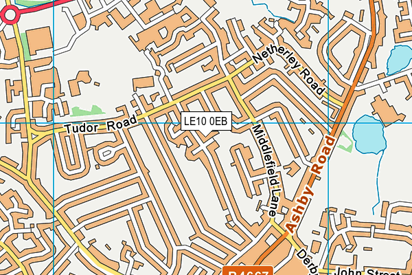 LE10 0EB map - OS VectorMap District (Ordnance Survey)