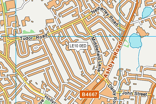 LE10 0ED map - OS VectorMap District (Ordnance Survey)