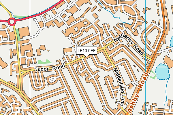 LE10 0EF map - OS VectorMap District (Ordnance Survey)