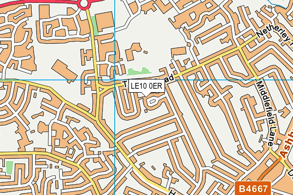 LE10 0ER map - OS VectorMap District (Ordnance Survey)