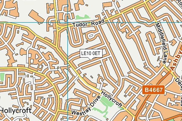 LE10 0ET map - OS VectorMap District (Ordnance Survey)