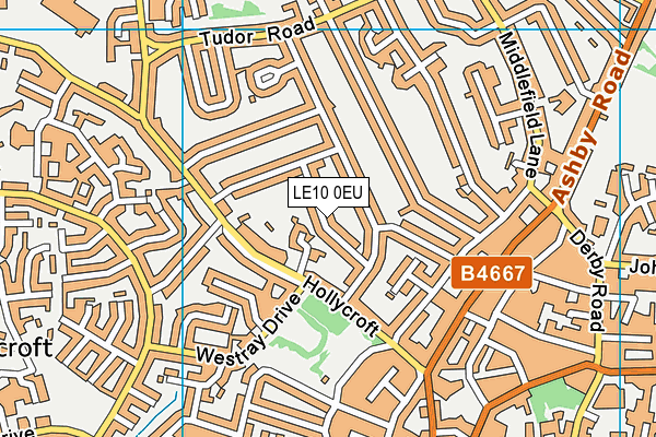 LE10 0EU map - OS VectorMap District (Ordnance Survey)