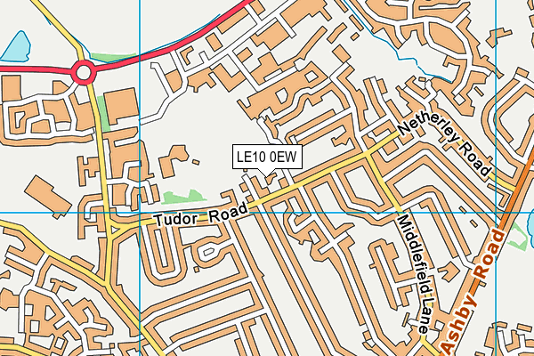 LE10 0EW map - OS VectorMap District (Ordnance Survey)