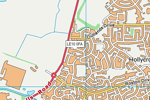 LE10 0FA map - OS VectorMap District (Ordnance Survey)