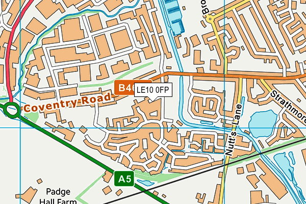 LE10 0FP map - OS VectorMap District (Ordnance Survey)