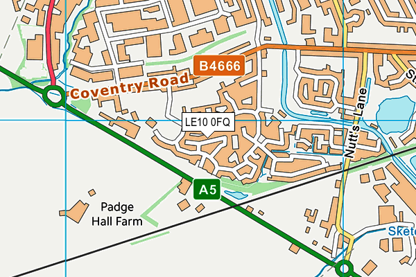 LE10 0FQ map - OS VectorMap District (Ordnance Survey)