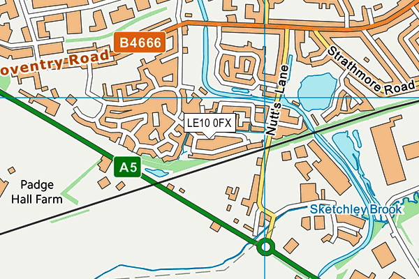 LE10 0FX map - OS VectorMap District (Ordnance Survey)