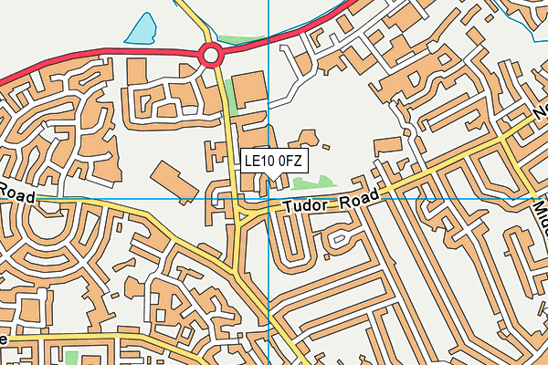 LE10 0FZ map - OS VectorMap District (Ordnance Survey)