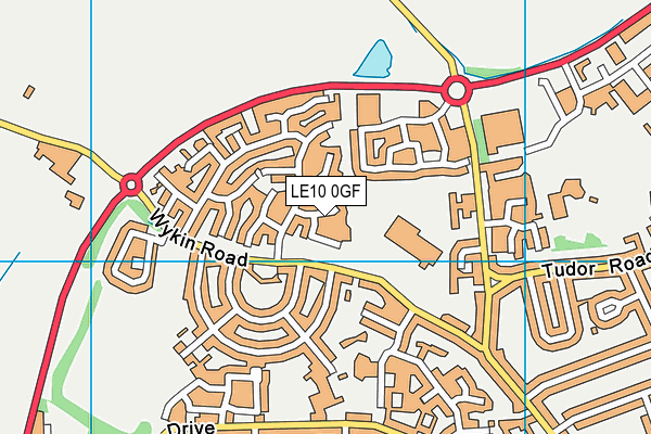 LE10 0GF map - OS VectorMap District (Ordnance Survey)