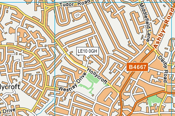 LE10 0GH map - OS VectorMap District (Ordnance Survey)