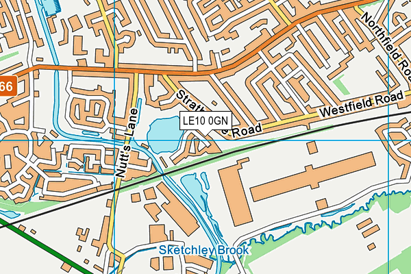 LE10 0GN map - OS VectorMap District (Ordnance Survey)