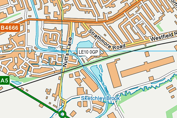 LE10 0GP map - OS VectorMap District (Ordnance Survey)