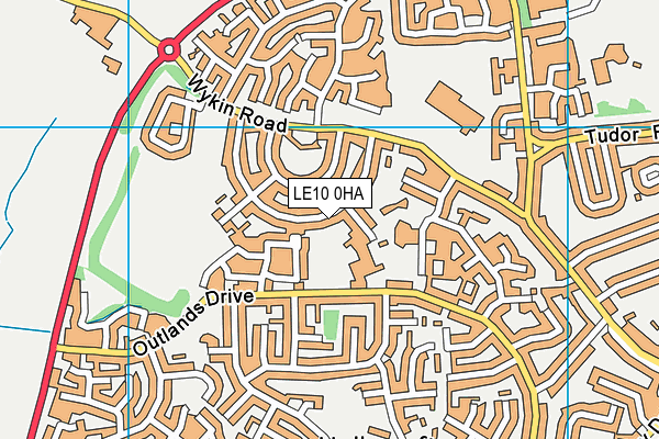 LE10 0HA map - OS VectorMap District (Ordnance Survey)