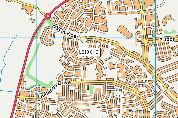 LE10 0HD map - OS VectorMap District (Ordnance Survey)