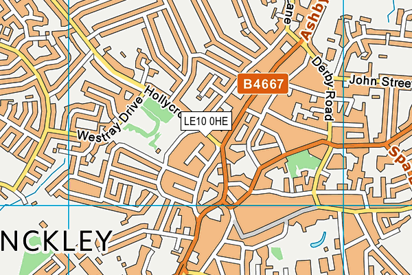 LE10 0HE map - OS VectorMap District (Ordnance Survey)