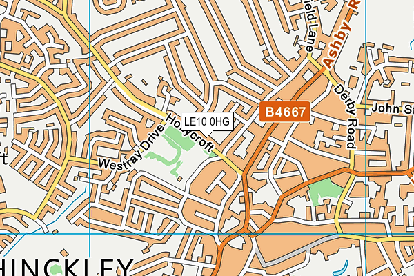 LE10 0HG map - OS VectorMap District (Ordnance Survey)