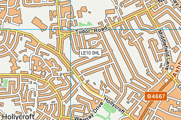 LE10 0HL map - OS VectorMap District (Ordnance Survey)
