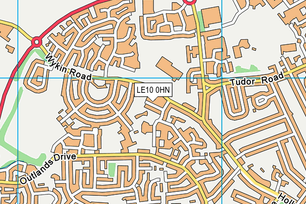 LE10 0HN map - OS VectorMap District (Ordnance Survey)